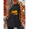 Sudadera de Halloween para Mujer Diseño Redondo Manga Larga Holgada Casual Otoño Gradiente Telaraña Divertido Estampado de Patrón Tops
