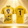 T-shirt Commémoratif Champion du Tour de France 2026 Pogacar Evenepoel Del Toro Imprimé Manches Courtes T-shirt Cadeau pour Fan Amoureux de Vélo