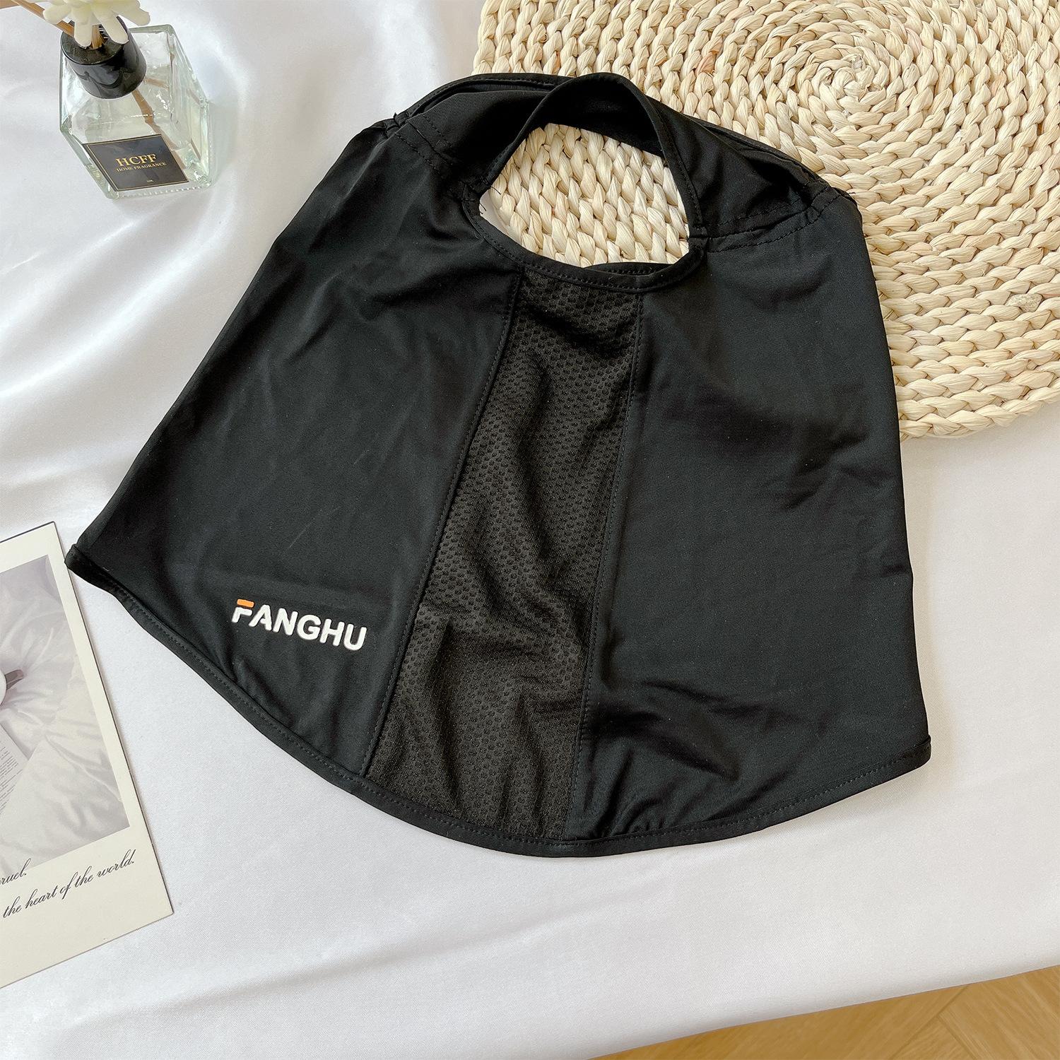 

Маска из ледяного шелка с защитой от ультрафиолета, солнцезащитный нагрудник, сплошной цвет, маска для лица, летние шарфы для лица, солнцезащитный крем, шарф для лица для верховой езды чёрный