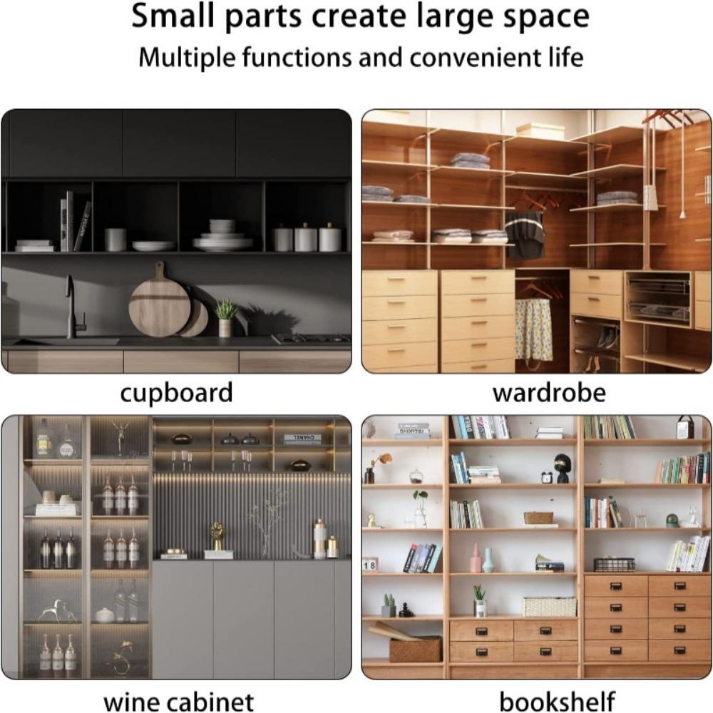New Cross Self Tapping Screw Wardrobe Layer Plate Holder Cabinet Glass Partition Nails Fixed Screw Shelf with Non-Slip Sleeve