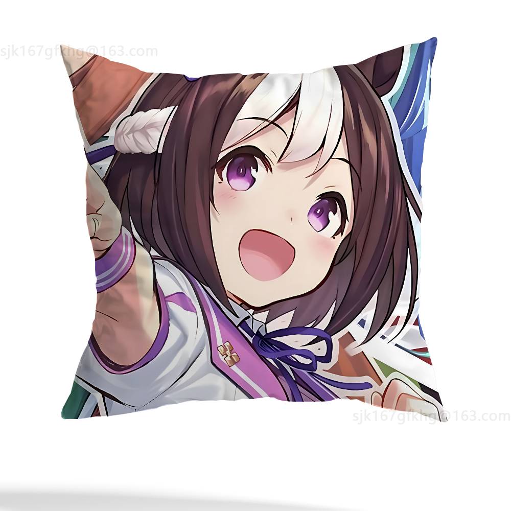Umamusume Pretty Derby Pillowcase Casual Style Decoration, Suitable for Home Decoration (excluding Pillow Core)