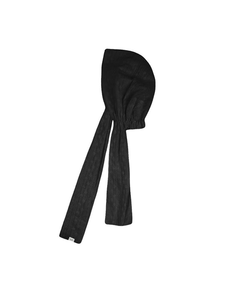 Nyuyogwogseu Punched Lace Bandana Scarf Hat_Black