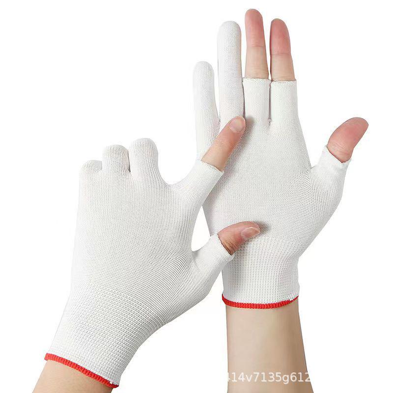 Thin Two-Finger Nylon Work Gloves for Men and Women