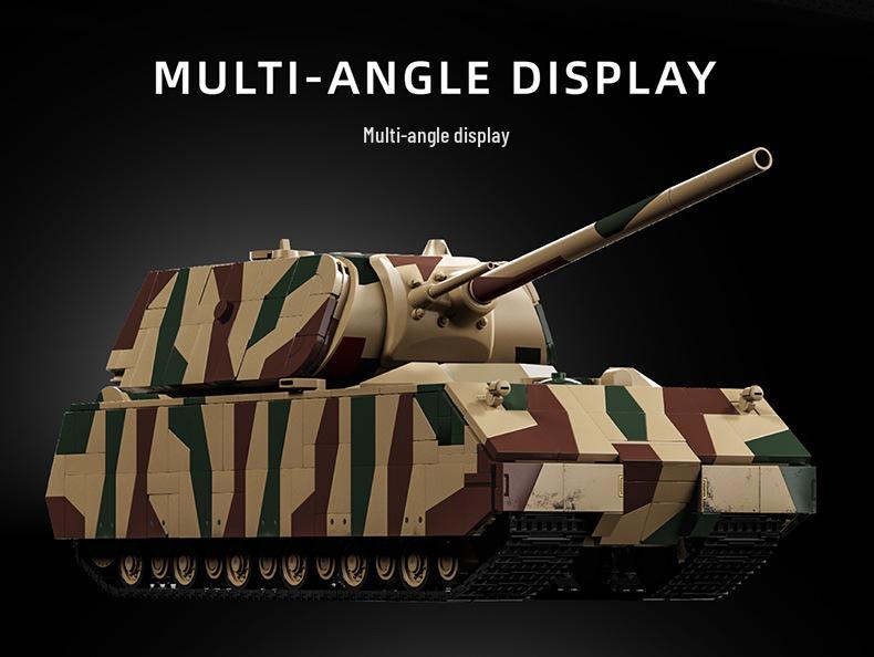 12GO-97025 Camouflage Edition Heavy Tank Building Blocks Model Toy for Boys