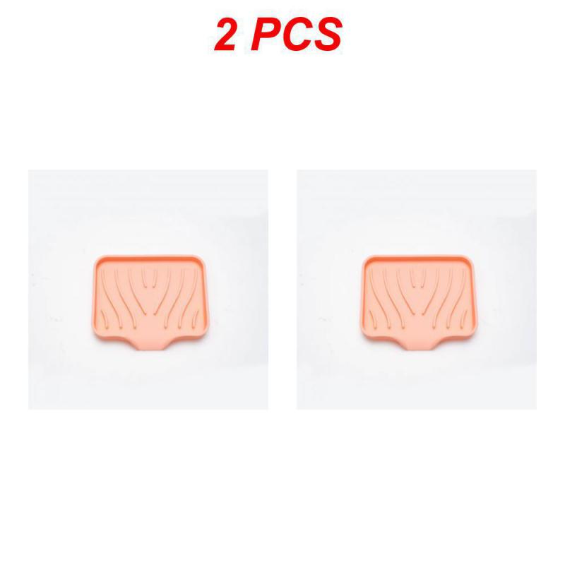 Silicone Faucet Mat Kitchen Sink Tray Soap Dispenser Sponge Drain Sink Drying Mat Countertop Storage Tray Soap Tray