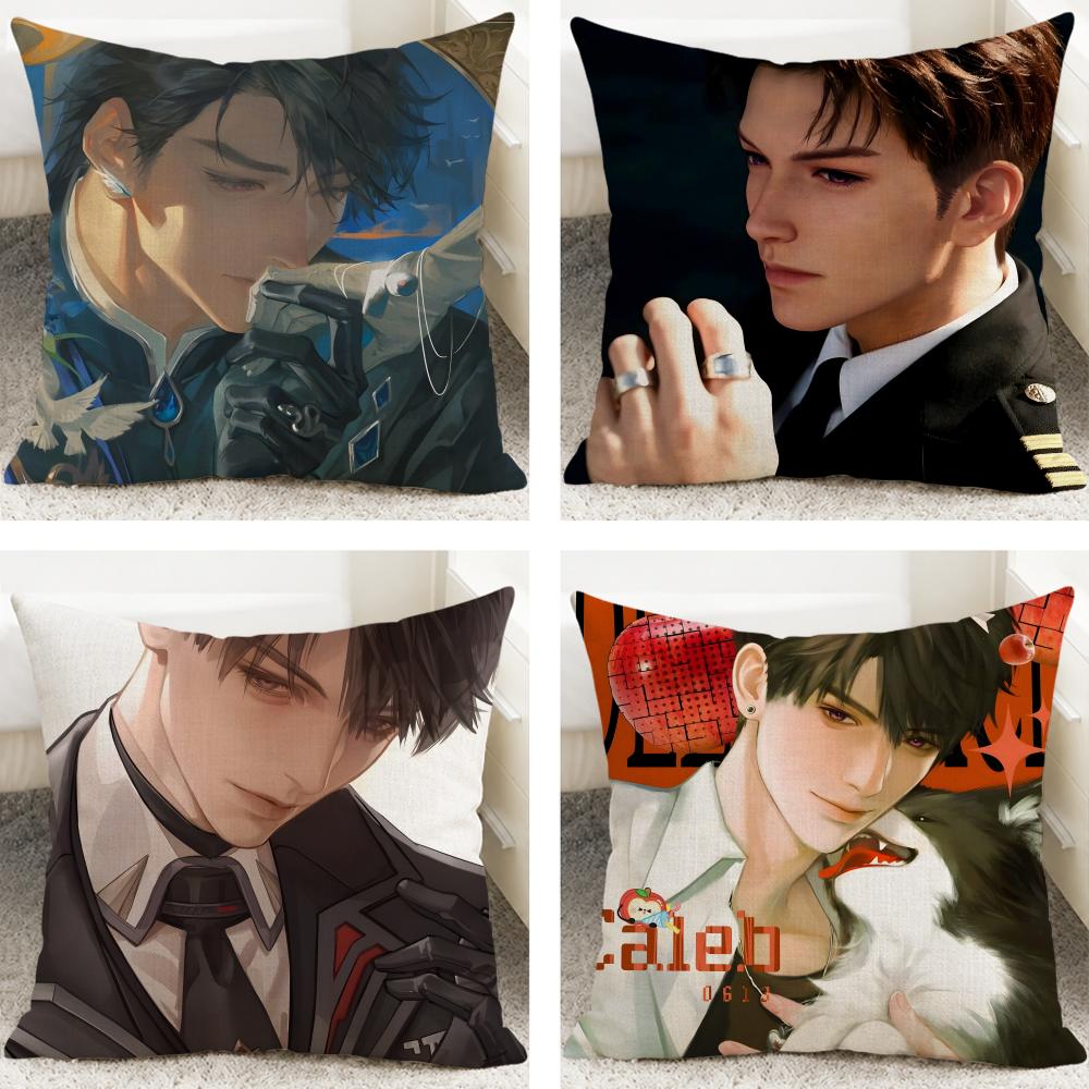 Game Caleb Love and Deepspace Cushion Cover Cushion Covers Natural Linen Breathable Sofa Bedroom Decor Pillowcase