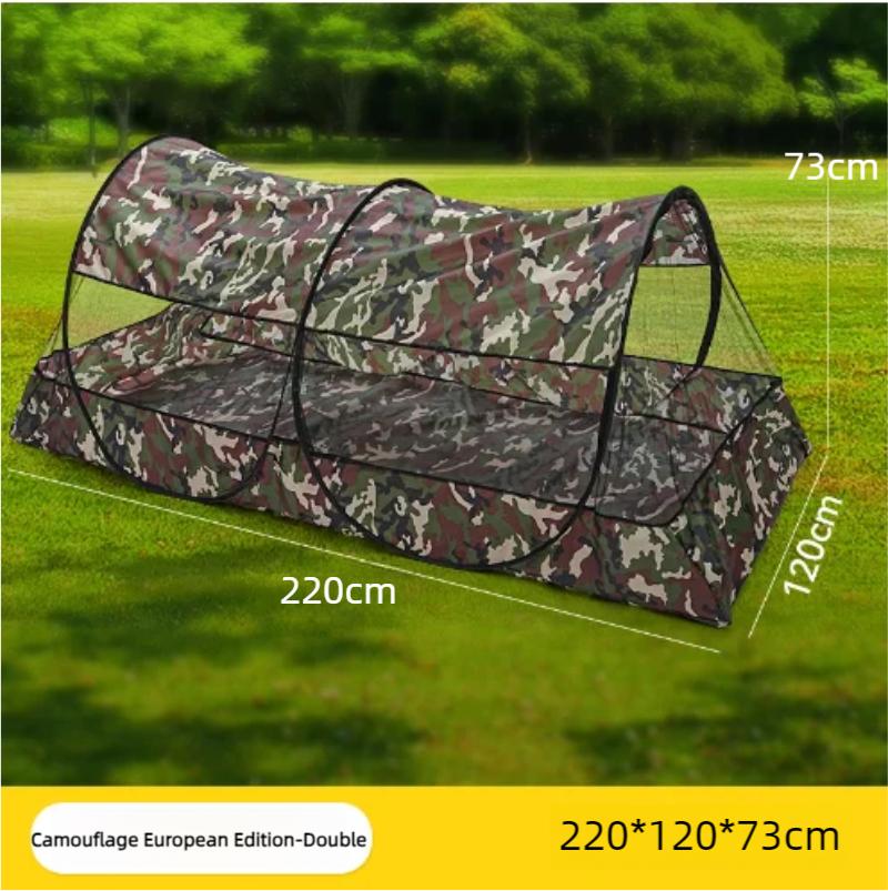 Portable Mosquito Net Tent Pop Up No Installation Required Suitable for Outdoor Camping Travel Cycling Camouflage Style