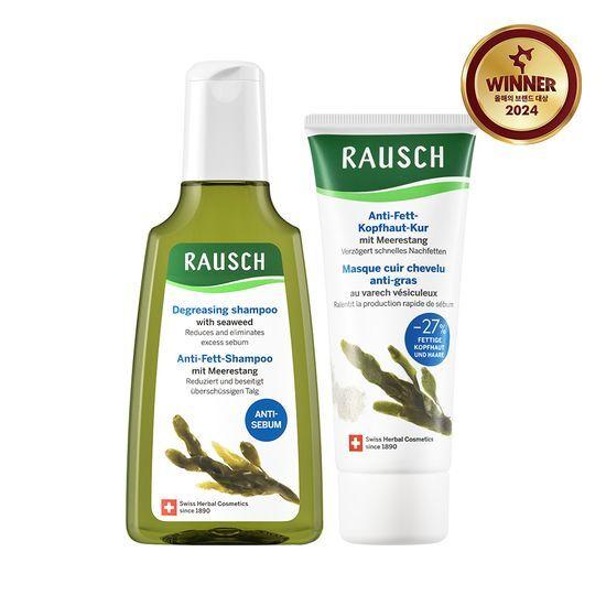Rausch Seaweed Degreasing Shampoo 200ML & Scalp Pack 100ML (On)
