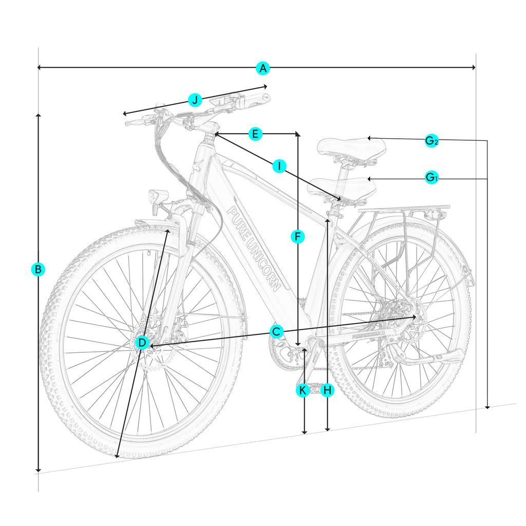 PURE UNICORN U3 Electric Bike 750W Motor 48V12.8Ah Battery 29 Inch Tires 45km/h Max Speed 60km Max Range Shimano 7-speed