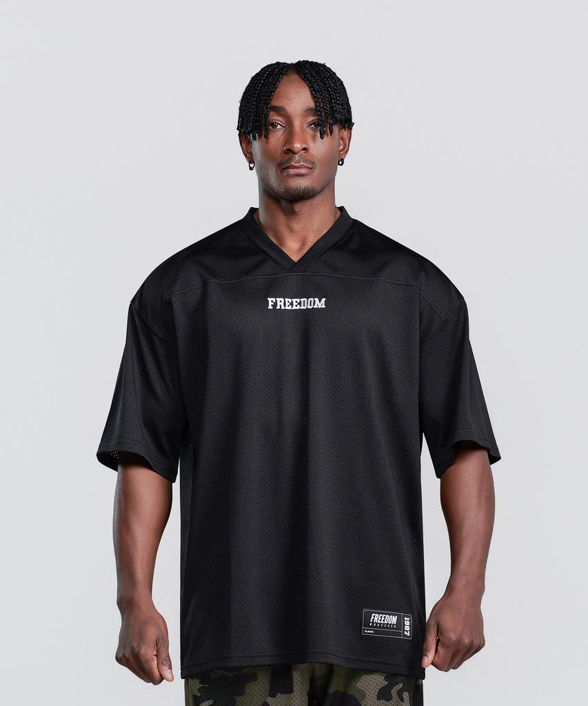 FREEDOM Entire Mesh Rugby Jersey (Black)