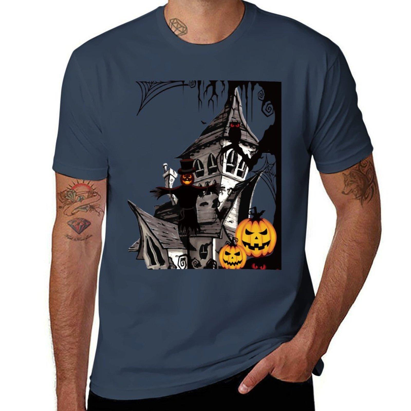 Hallowen Tshirt Casual Soft Cotton Short Sleeve Tee S