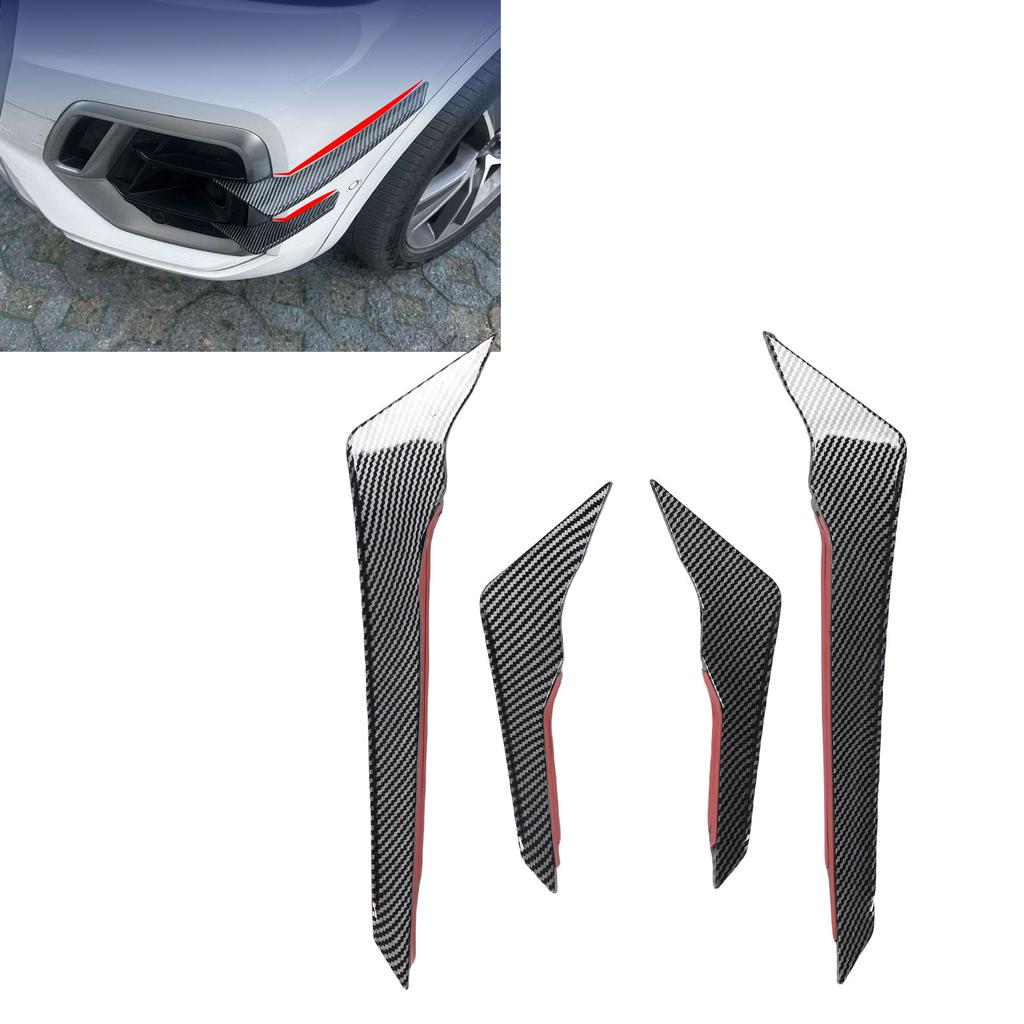 1 P  Front Bumper Side Spoiler Aerodynamic Left Right Front Bumper Side   Vent Trim Fin Decor Replacement For FY   2021-2024