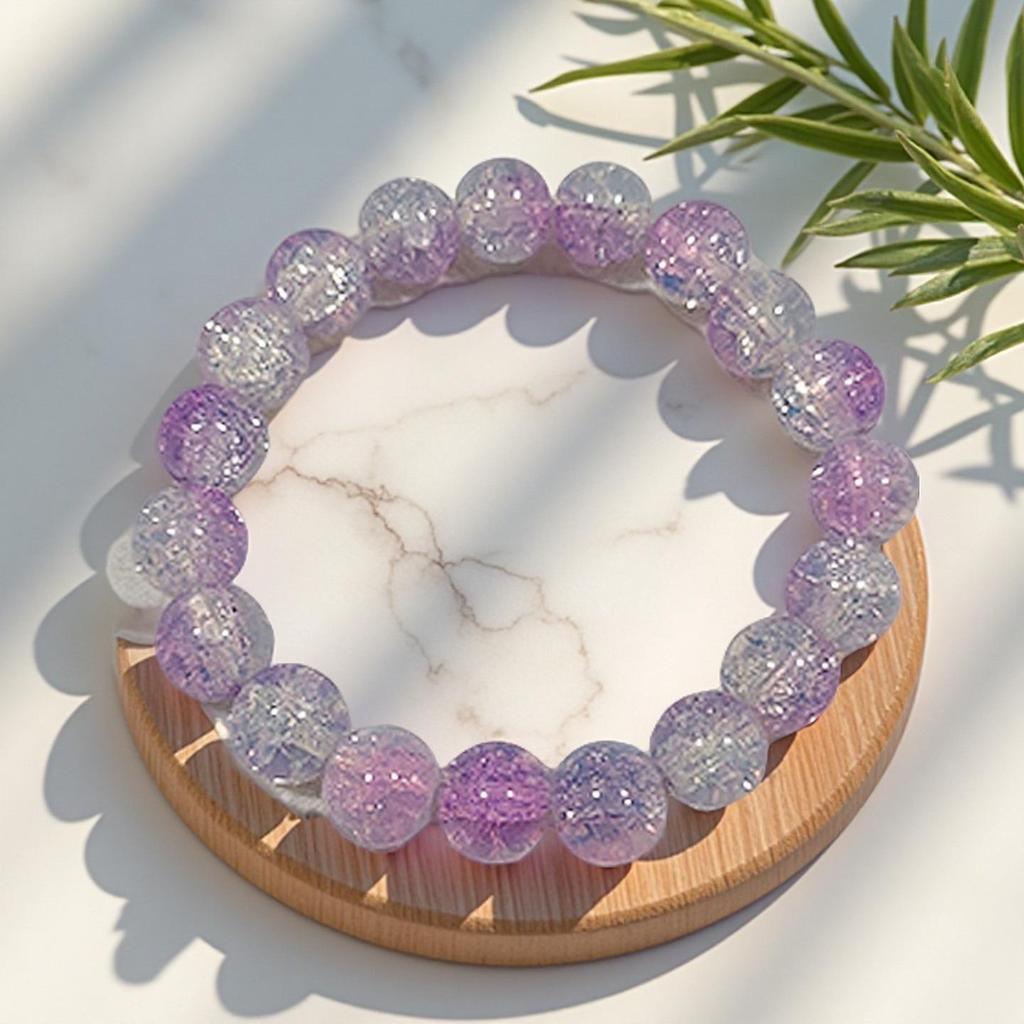 Summer Special Two-Tone Glass Beads Floral Bracelet – Luxurious & Soft Design for Women and Students