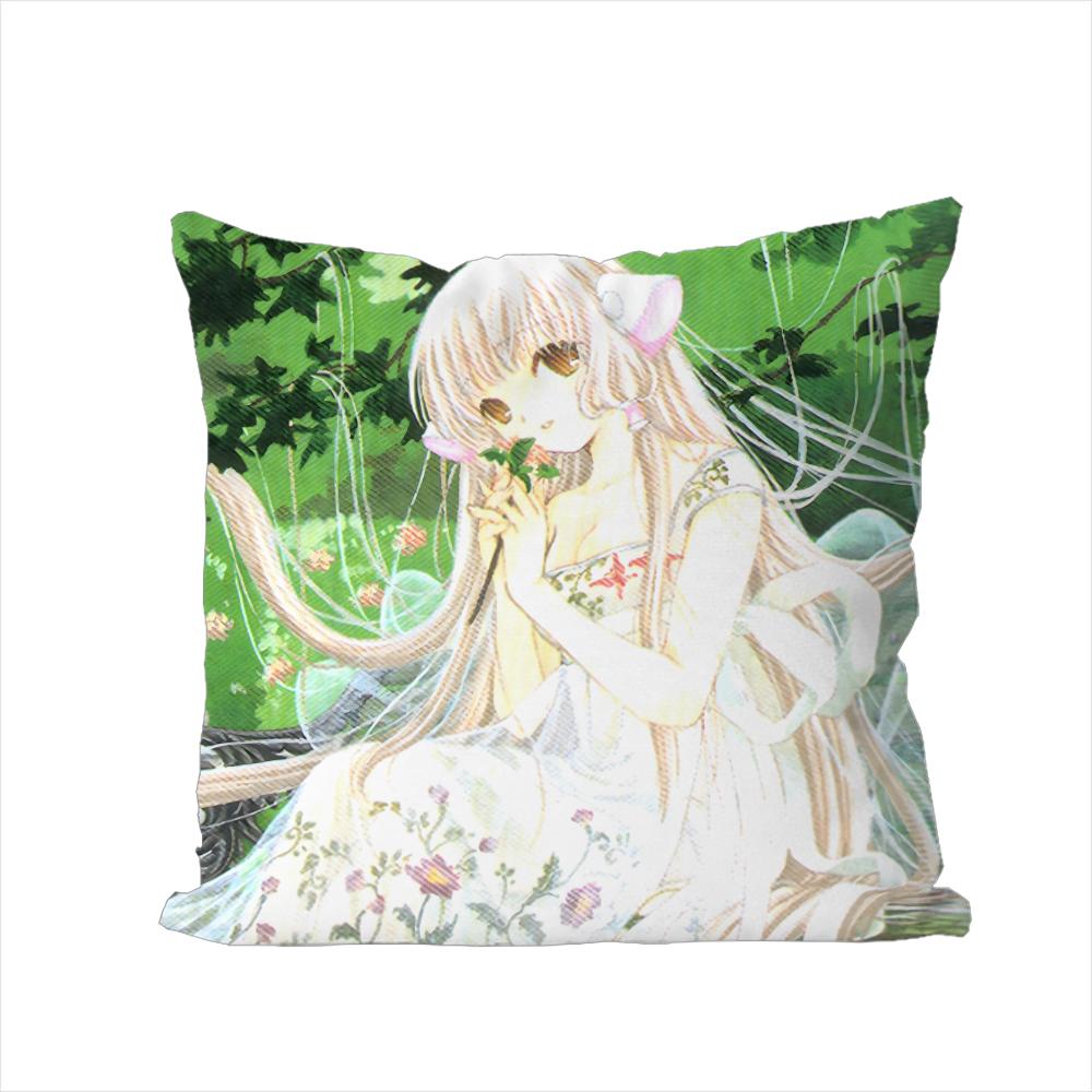 ANIME CChobits Pillow Case For Car Sofa Decorative Home Doublesided Print Plush Square Throw Pillow Cushion Cover