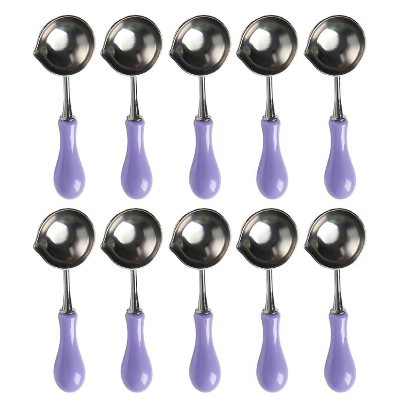 10 Pcs Wax Seal Spoon Wax Sealing Stamp Melting Spoon Craft Supplies for Sealing Wax Stamp Envelope Party Invitations