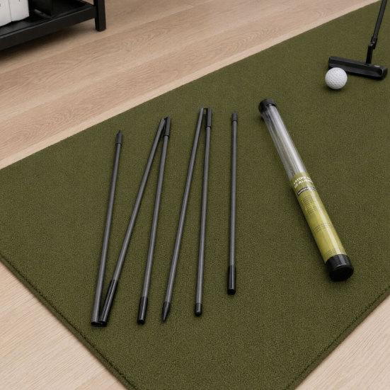 Składany kijek do wyrównywania w golfie, Teleskopowy wskaźnik kierunku swingu golfowego, Pomoc treningowa do praktyki golfa do celowania, Puttingu, Swingu