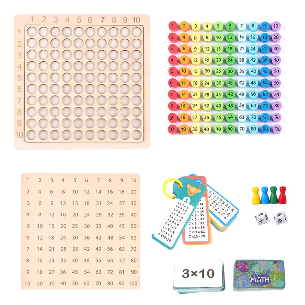 EsiFare Multiplication Board, Multiplication Tables for Kids, 99 Multiplication Board Game, Math Calculation, Brain Training, Montessori Toy, Hundred
