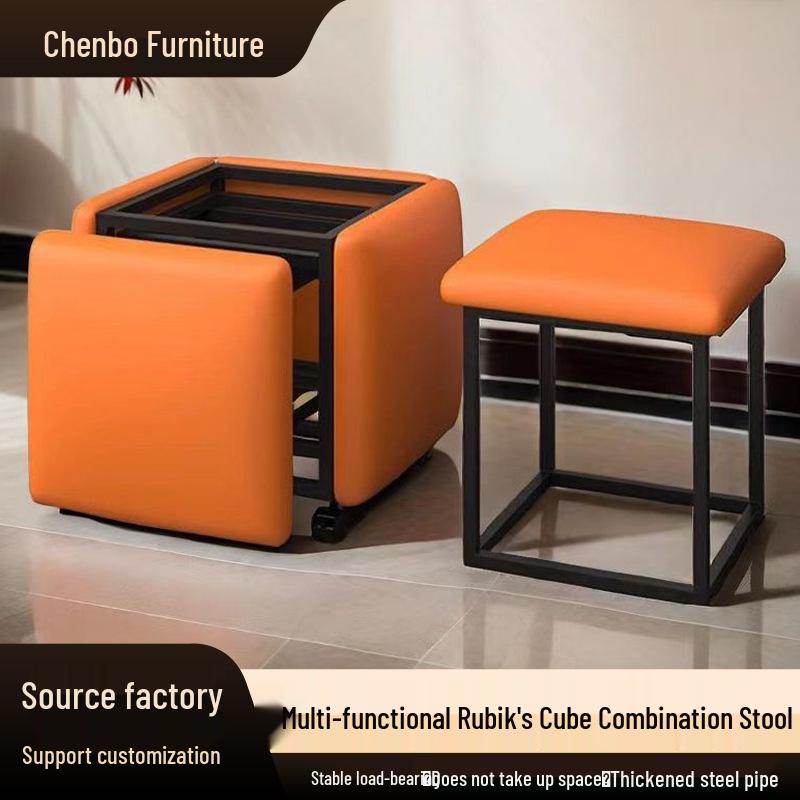 Multi-Functional Magic Cube: 5-in-1 Stool, Coffee Table, Storage for Living Room