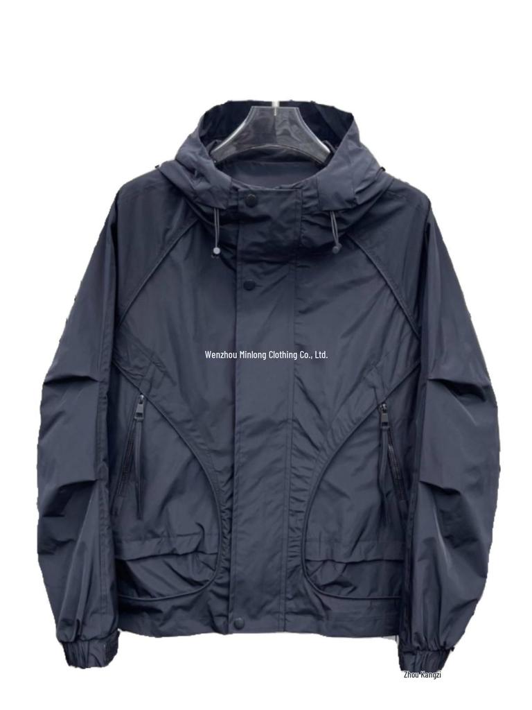 Men's Trendy Hooded Jacket - Autumn/Winter Velvet Casual Versatile Workwear for Outdoor Sports & Mountaineering