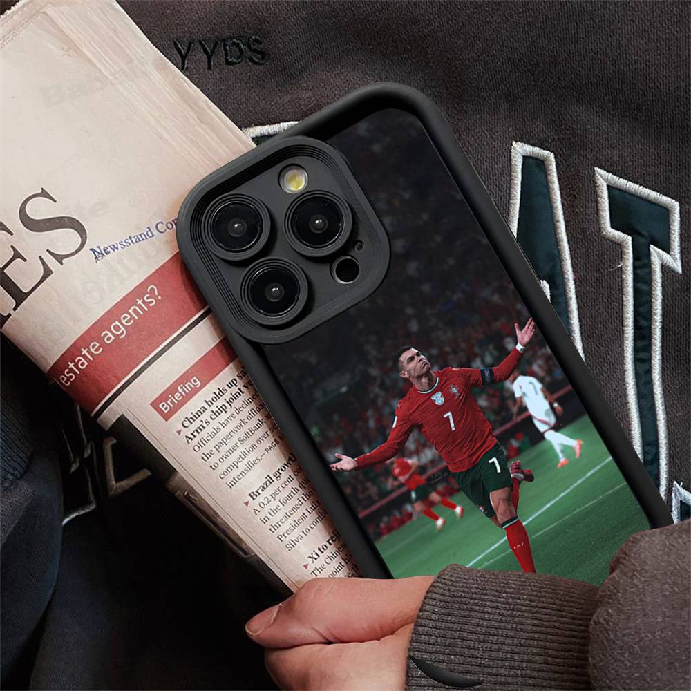 Kända Fotbollsspelare C-CR7 Silikon Telefonfodral för iPhone 17 Pro Max 16 15 14 13 12 11 Plus 17 Air