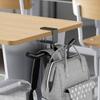 Adjustable Desk Side Hook Double Pole Design Punch-free Table Backpack Holder Hanging Space Saving Desk Mounted Hook