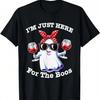 I'm Just Here For The Boos Halloween Wounisex Ghost Cute T-Shirt,Comfortable Pure Cotton