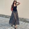 Talenza Women'S Polka Dot Long Dress Sexy Backless See-Through Printed Dress Summer High Waist New Party Y2K  Women'S Dress