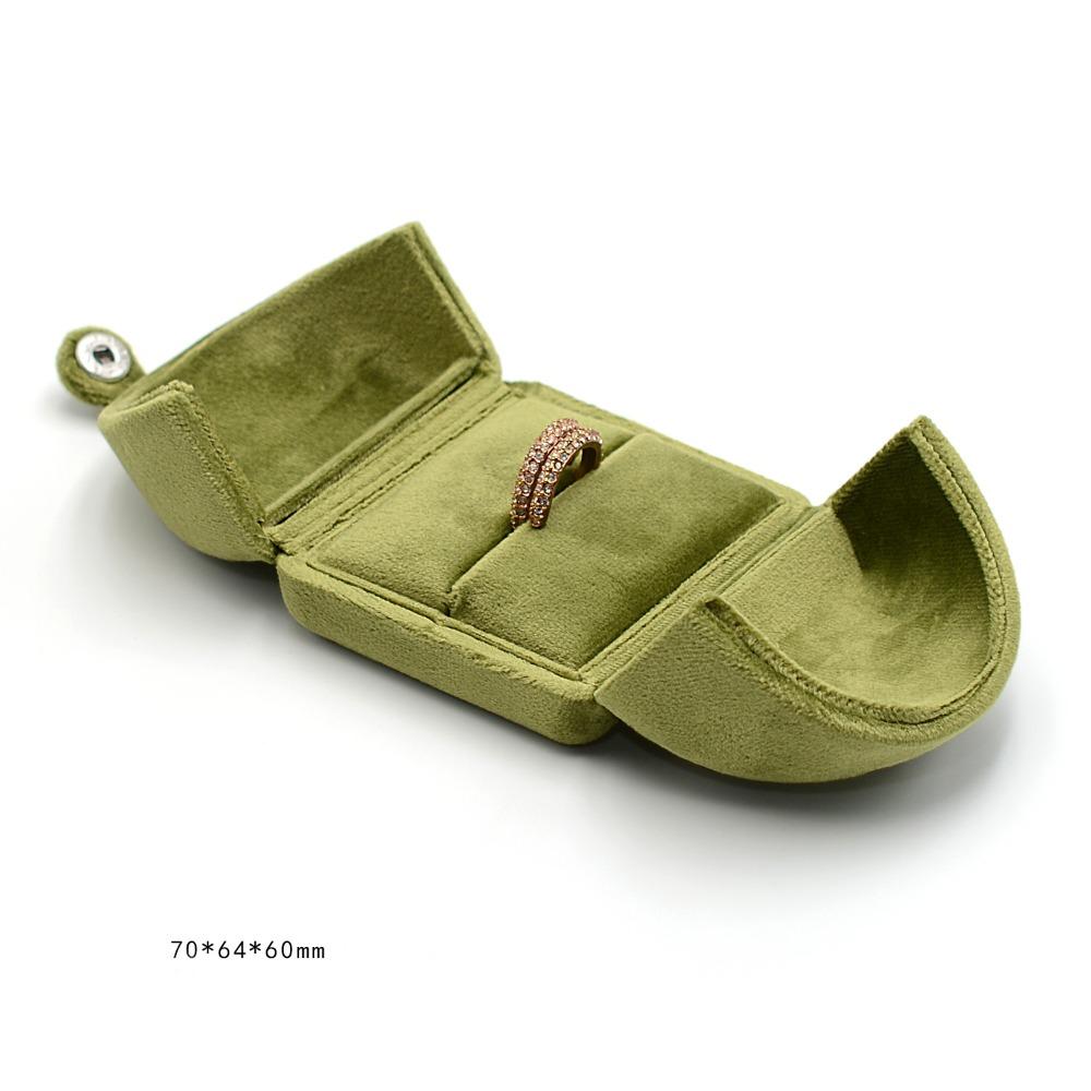 

Двустворчатая шкатулка для демонстрации ювелирных изделий Однотонная шкатулка для колец Модная шкатулка для хранения ожерелий 01