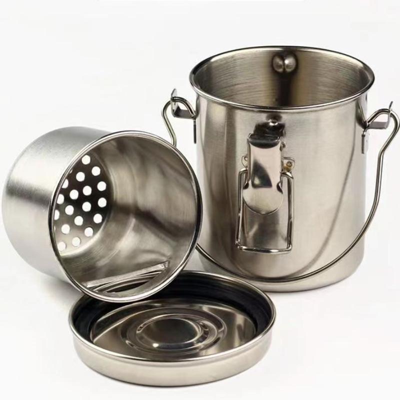 Oil Paint Brush Washer, Artist Brush Washer, Portable Stainless Steel Leak-Proof Paint Brush Washer with Lid and Filter Screen