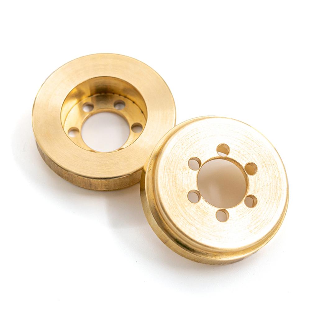 2PCS Brass Internal Wheel Weight Block Replacement for 1/10 TRAX4 90046 90047 Remote Control