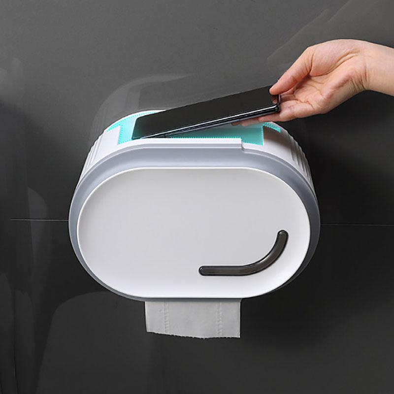 Toilet Storage Mengni Paper Waterproof Punchfree Bathroom Organizer Loadbearing Toilet Paper Holder Home Bathroom Accessories