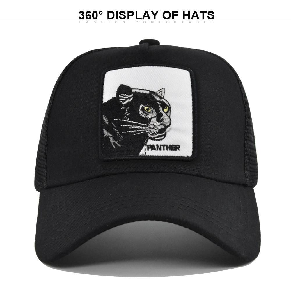 Cap Baseball Animal Leopard Embroidered Duck Tongue Cap Curved Brim Hat Net