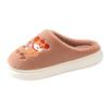 Winter Warmth Thick-Soled Fleece-Lined All- Cotton Slippers With Heel Coverage