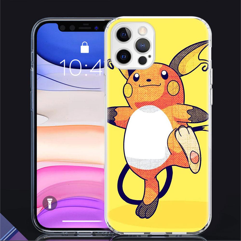 Clear Case For Apple iPhone 11 14 13 Pro 12 7 8 Plus SE 2022 XR X XS Max 6 6S 14Pro Silicone Phone Cover Retro Anime Pokemon