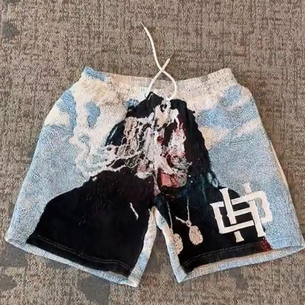 Módní léto Šortky s novým potiskem Pánské sportovní šortky na běhání basketbalu