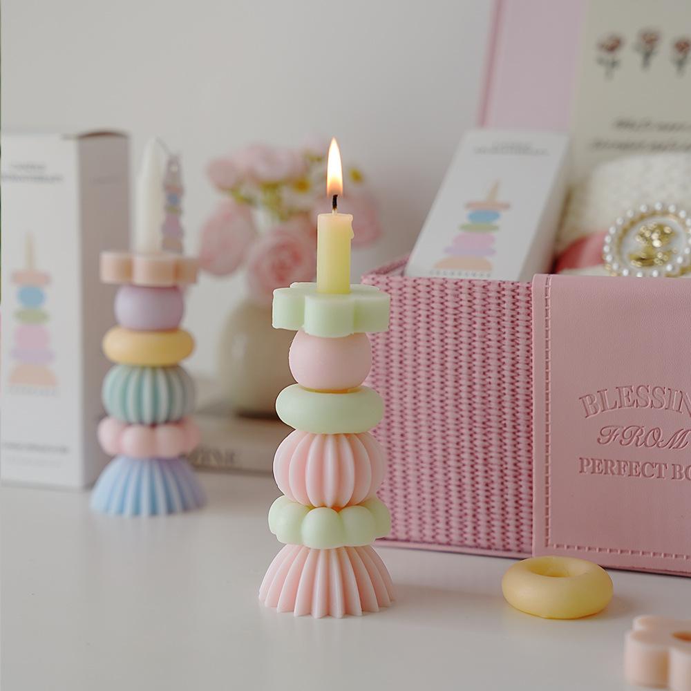 Styling magic square scented candle fragrance home decoration ins style scented birthday candle creative hand gift