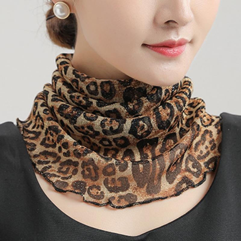 Chiffon Summer Neck Collar Scarf Ladies Face Cover Masks Silk Bib Sunscreen Variety Sun Protection Circle Scarf Mesh Headband