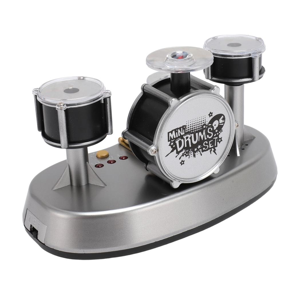 Mini Drum Set AAA Battery Powered Compact Stable Base Rich Details Finger Drum Set for Kids Collection Decoration