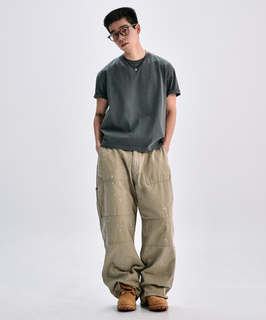 TAKEASY [Special Feature] (2-Pack Cotton 270G) Pigment Crop T-Shirt - 3 Colors