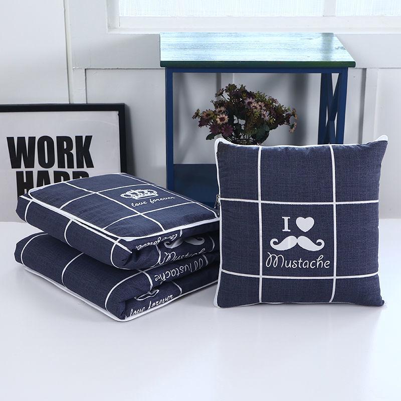 Foldable Multifunctional Nap Cushion: Pillow & Blanket for Car & Office