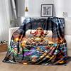 1pc One Piece Adventure Soft Throw Blanket Flannel All Season Light Weight Living Room/Bedroom Warm Blanket. M7270148
