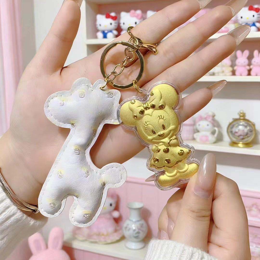 Doraemon Pure Gold Cartoon Pendant Keychain - Cute Trendy Charm Gift for Girlfriend