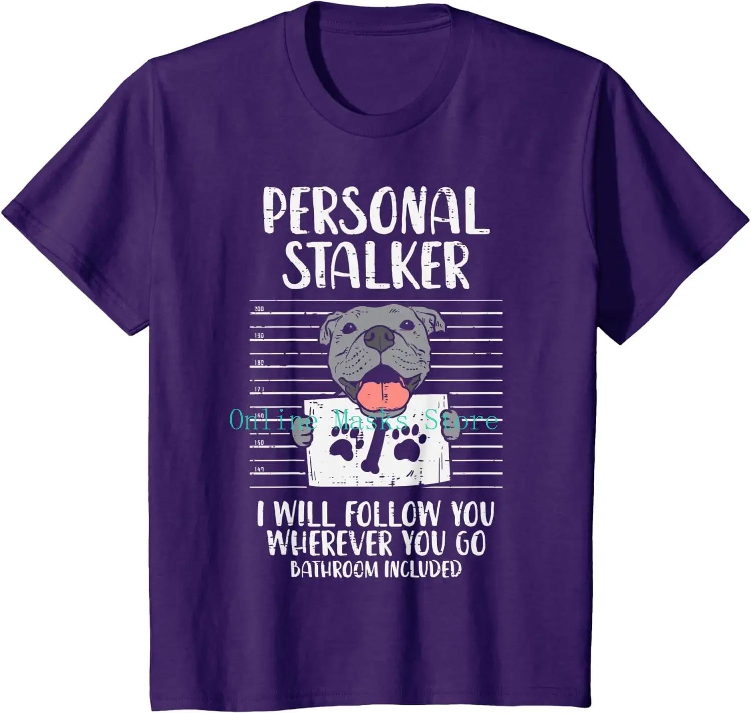

Футболка с принтом персонального преследователя питбуля Pittie Dog Lover для владельца, подарок, короткий рукав, для повседневных путешествий, уличная одежда 4XL