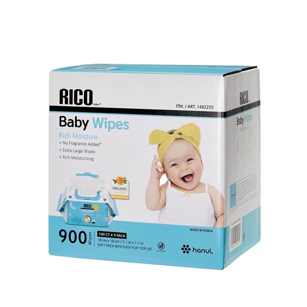 RICO Baby 100 hojas x 3 en paquetes de Toallitas, (Vendido 3)