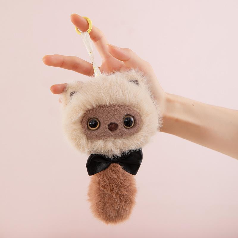 Cute Long-eared Rabbit Plush Pendant Cartoon Alpaca Doll Girl Bag Hanging Ornament Boutique Keychain