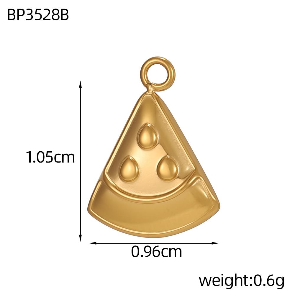 CARLIDANA Fruit Gold Plated Pineapple Avocado Strawberry Grape Pendant Stainless Steel Charms Accessories DIY Jewelry for Women