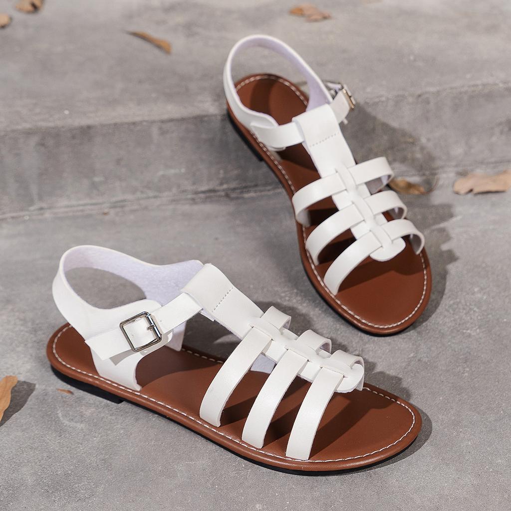 Women's Casual Flat Sandals Summer New Seaside Vacation Roman Sandals