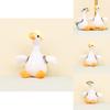 Adorable White Goose Plush Toy Keychain Cartoon Duck Doll Backpack Charm