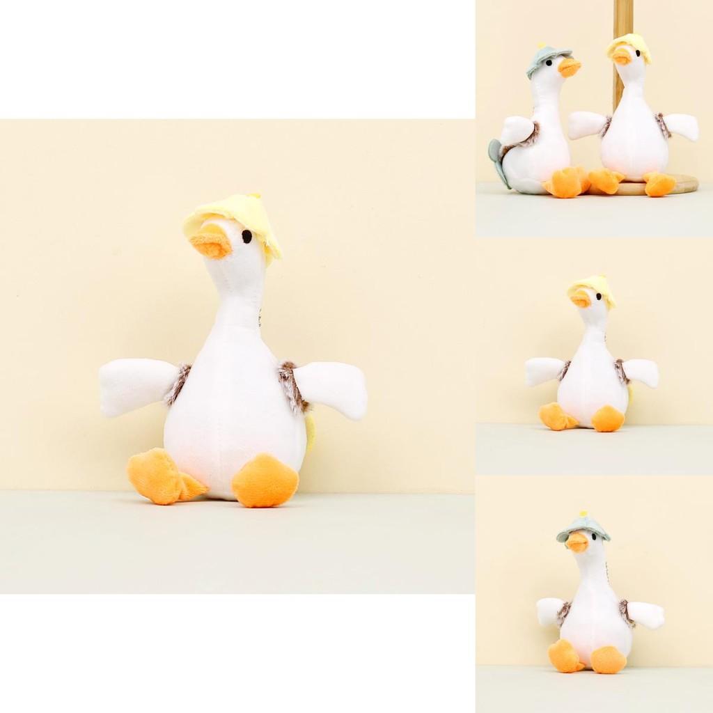 Adorable White Goose Plush Toy Keychain Cartoon Duck Doll Backpack Charm