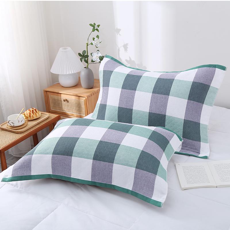 Sada povlaků na polštář a ručníků z čisté bavlněné gázy - Měkké, prodyšné, savé, nepouštějící vlákna (Sada 2)